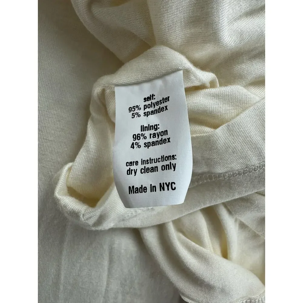 Hutch Anthropologie White Ribbed Fit & Flare Dress XL Clean Girl Minimalist - Picture 9 of 9